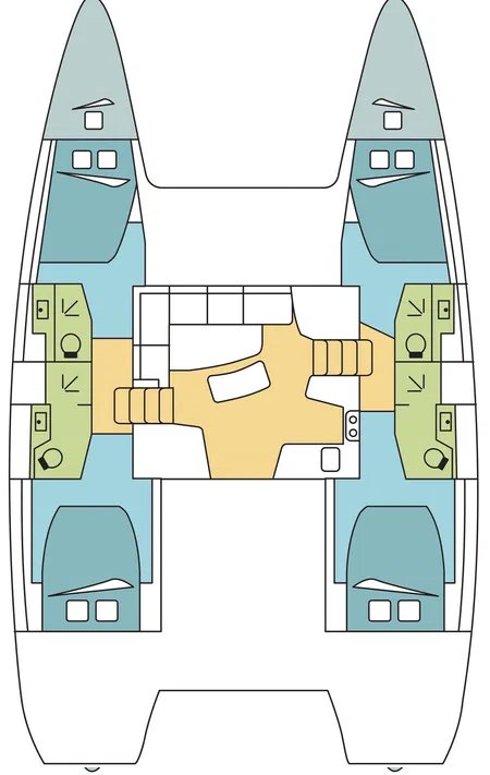 Lagoon 42 (4+2cab/4wc) Sketch