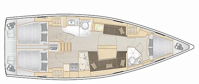 Hanse 418 Sketch