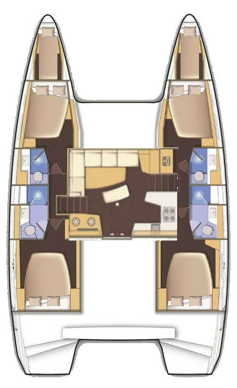 Lagoon 42 (4+2cab/4wc) Sketch