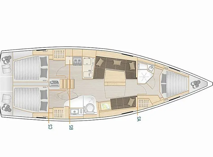 Hanse 418 Sketch