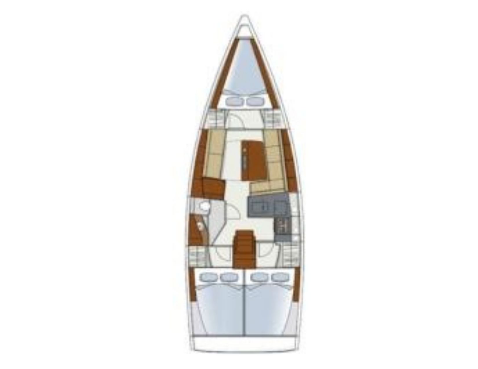 Hanse 345 (3 cab) Sketch