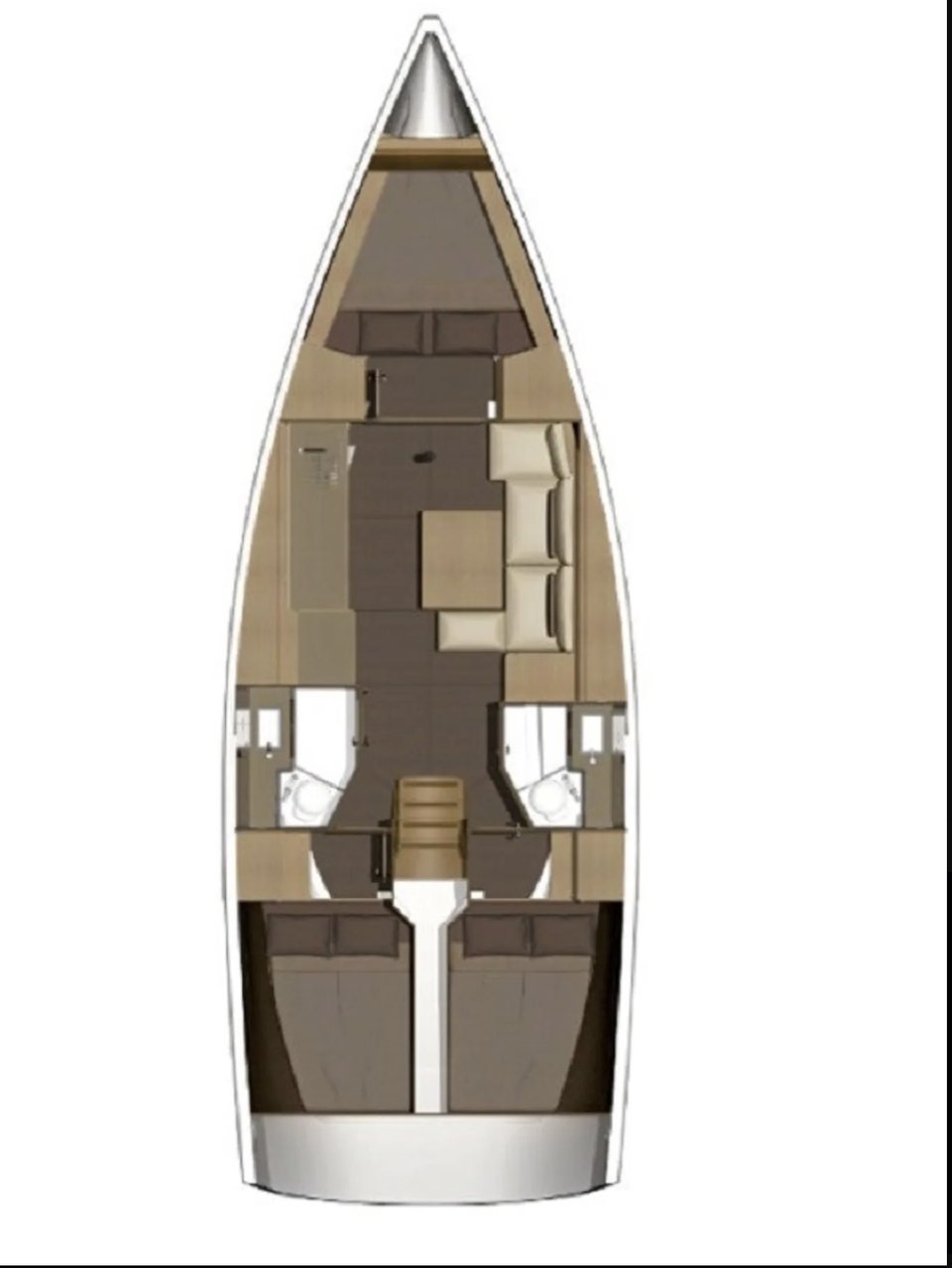 Dufour 382 Grand Large (3 cab/2wc) Sketch