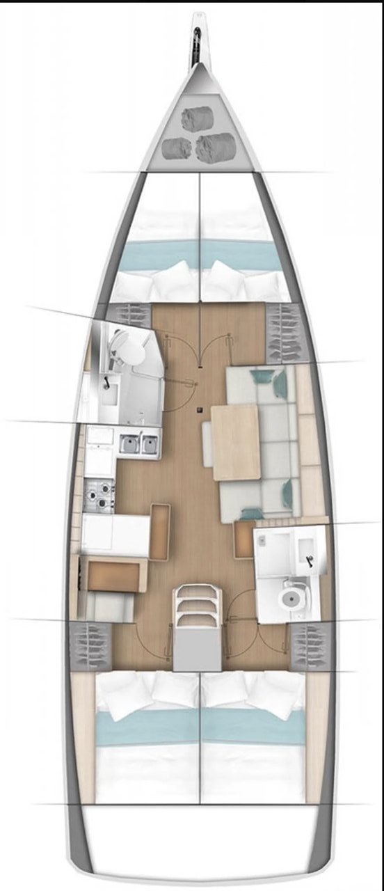 Sun Odyssey 440 (4 cab) Sketch