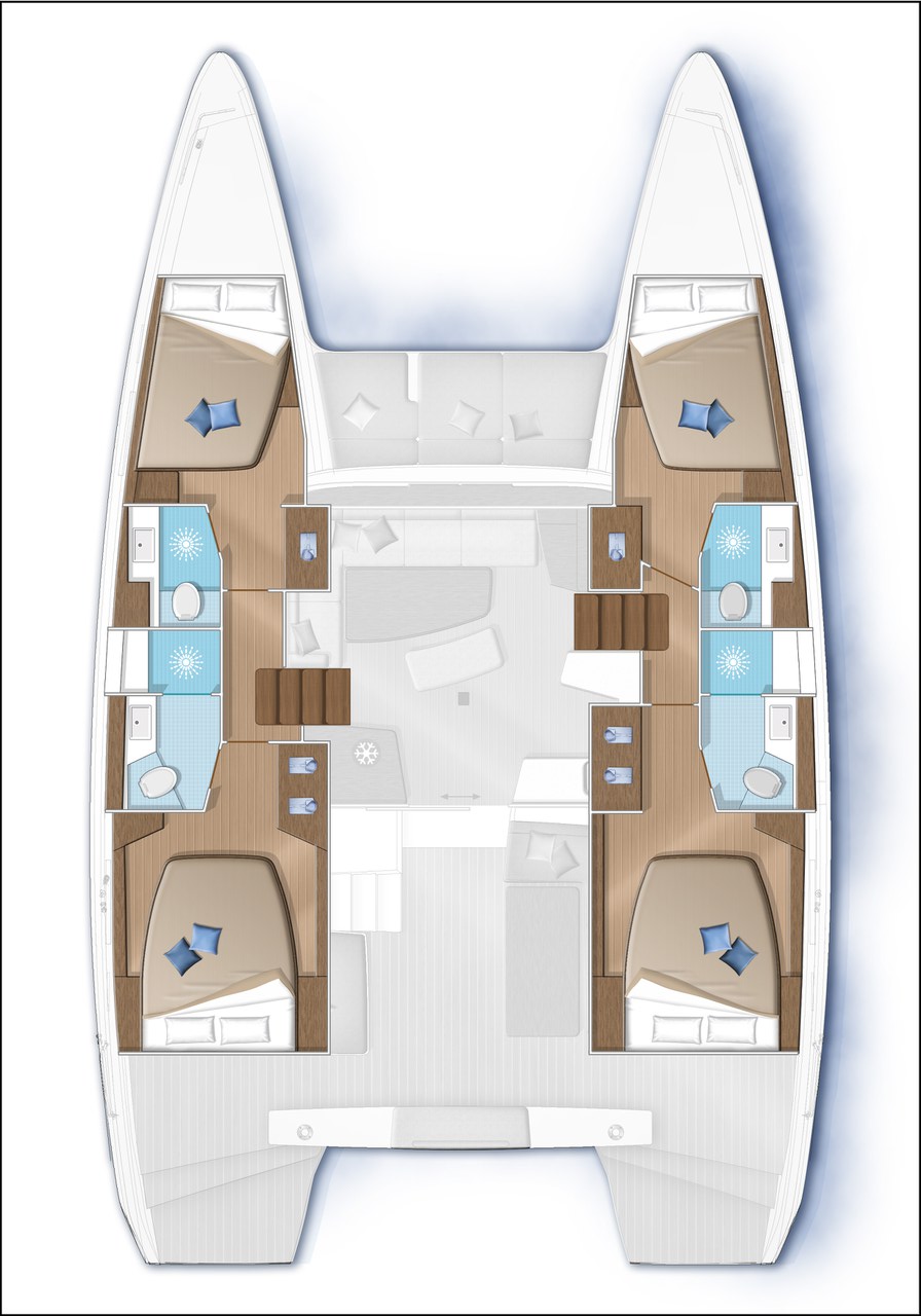Lagoon 42 (4+2cab/4wc) Sketch