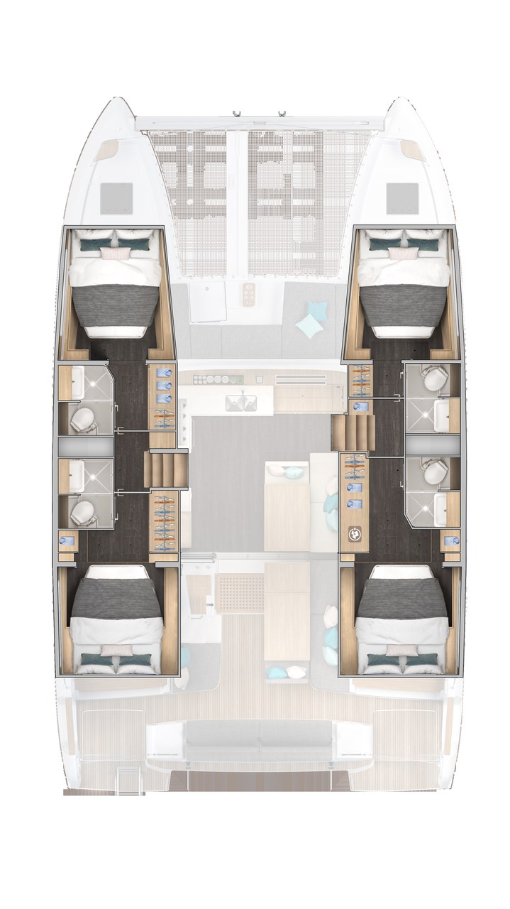 Lagoon 43 - 4 + 2 cab. Sketch