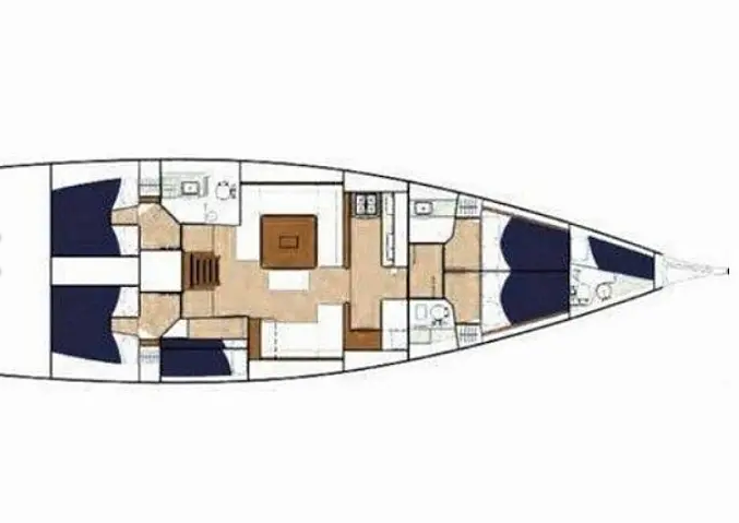 Dufour 560 Grand Large (5+1 cab) Sketch