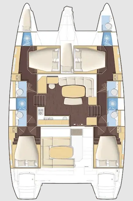 Lagoon 420 (4cab/4wc) Sketch