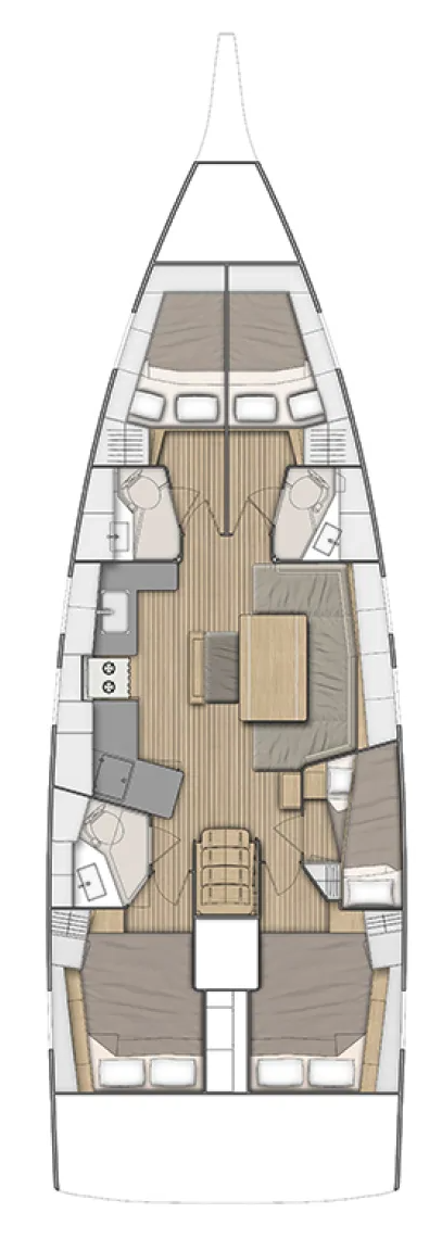 Oceanis 46.1 (5cab/3wc) Sketch