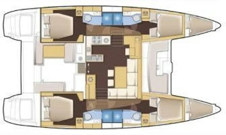 Lagoon 450 F (4+2cab) Sketch