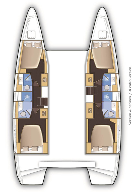 Lagoon 42 (4+2cab/4wc) Sketch