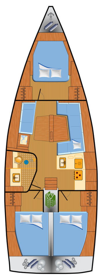 Hanse 418 Sketch