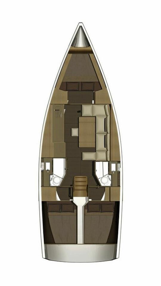 Dufour 382 Grand Large (3 cab/2wc) Sketch