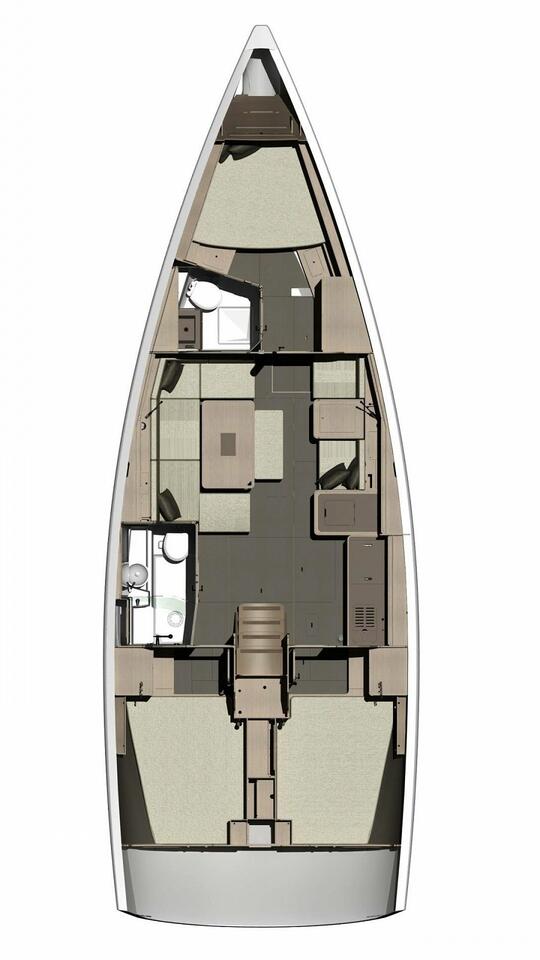 Dufour 412 Grand Large (3cab/2wc) Sketch