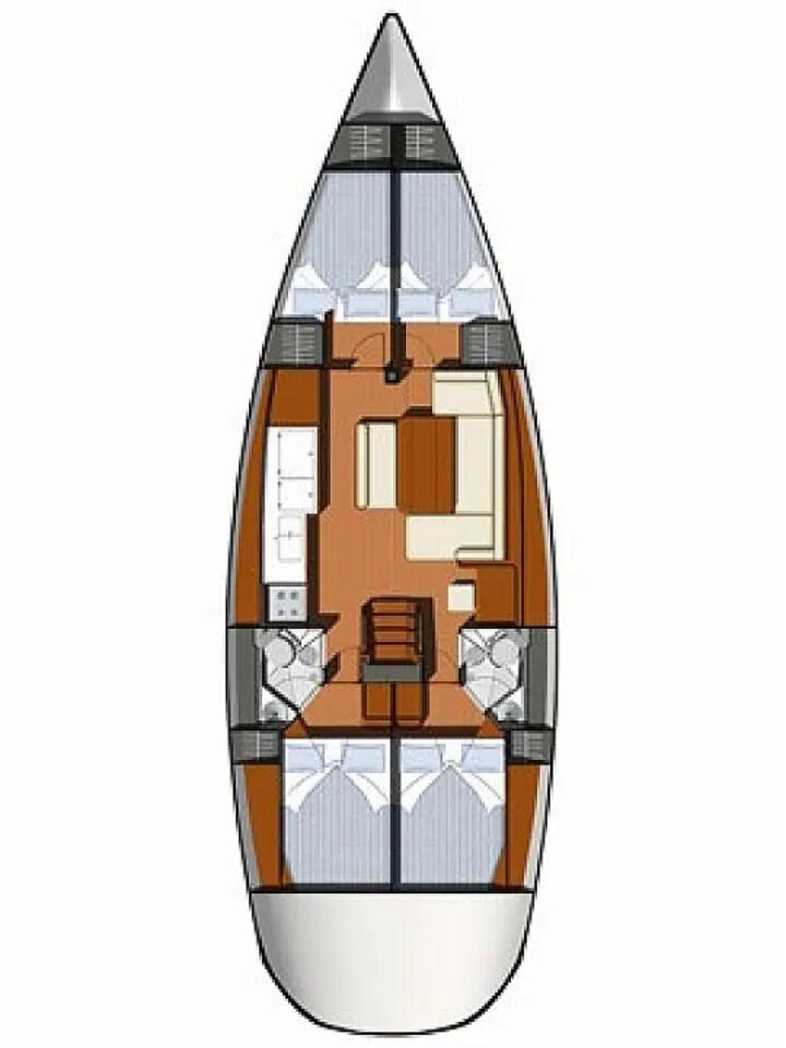 Sun Odyssey 44i (4cab/2wc) Sketch