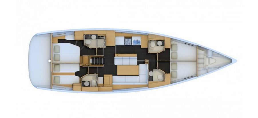 Jeanneau 54 (4+1 cab,4WC) Sketch