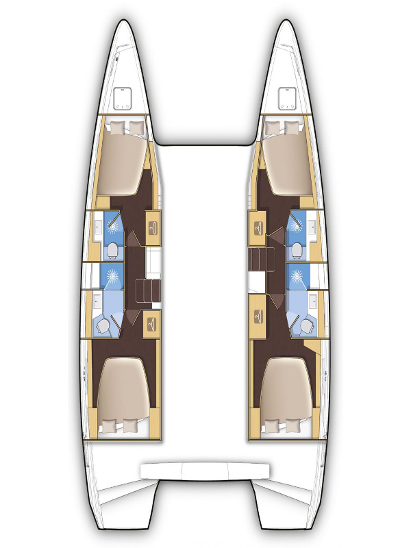 Lagoon 42 (4+2cab/4wc) Sketch