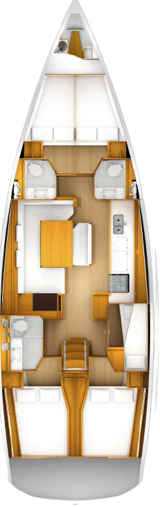 Sun Odyssey 519 (5+1cab/3wc) Sketch