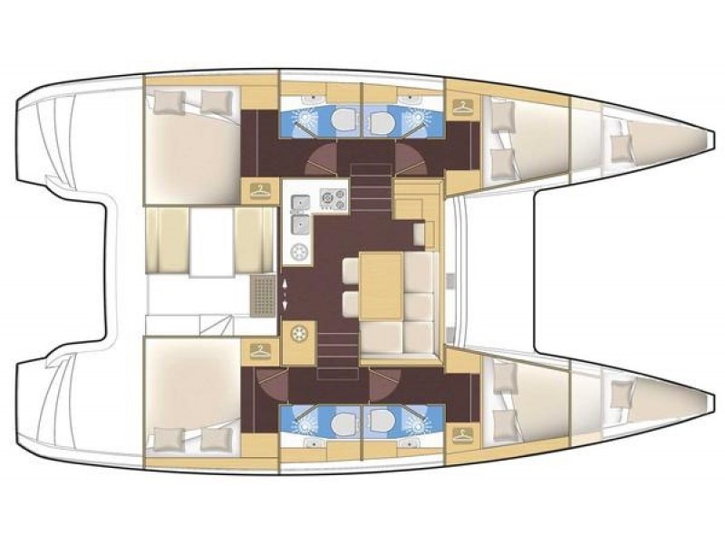 Lagoon 40 (4+2Cab/4wc) Sketch