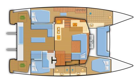 Fountaine Pajot Elba 45 - 4 + 2 cab. Sketch