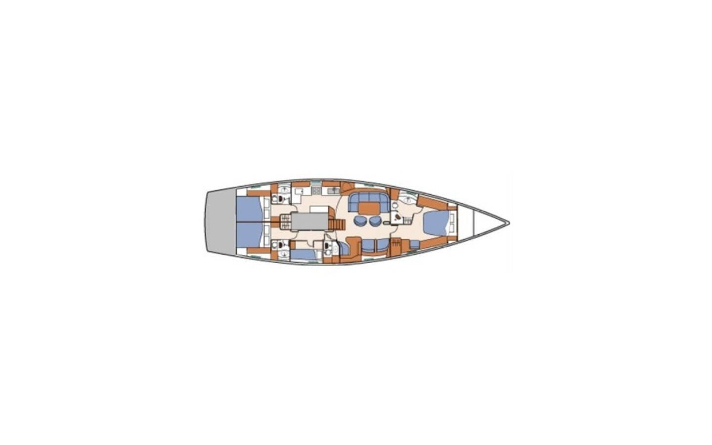 Beneteau 57 (4 cab) Sketch