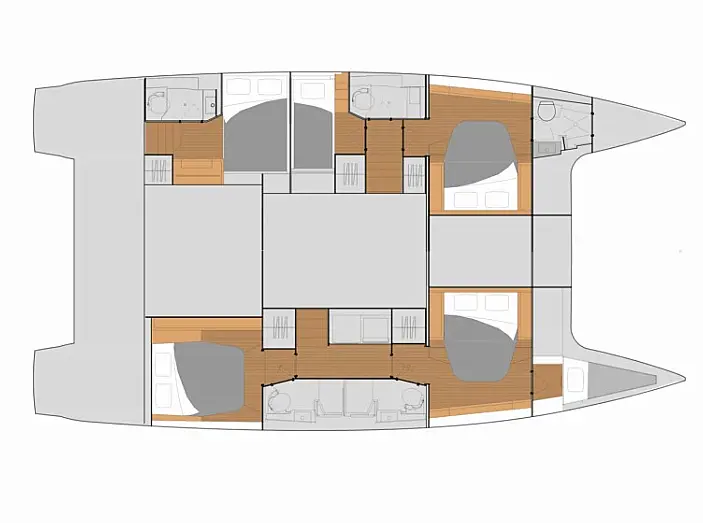 Fountaine Pajot Tanna 47 - 5 + 1 cab. Sketch