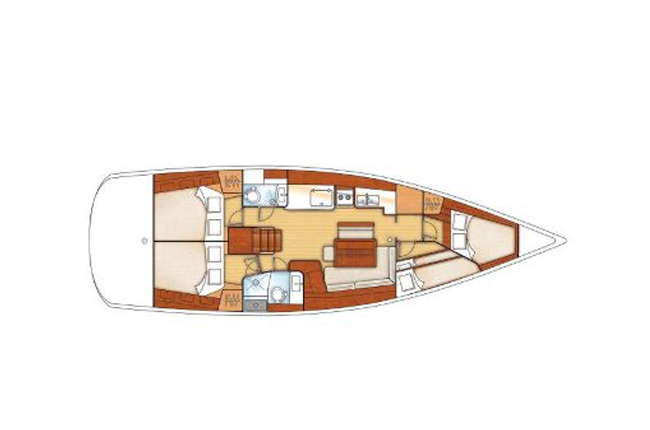 Oceanis 46 -  4 cab Sketch
