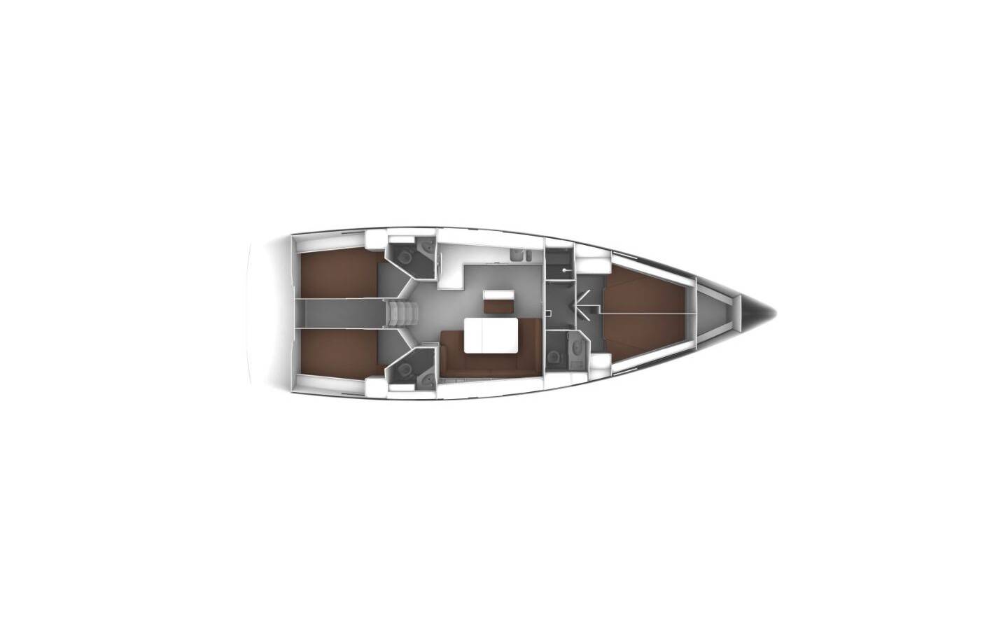 Bavaria Cruiser 46 (4 cab/3WC) Sketch