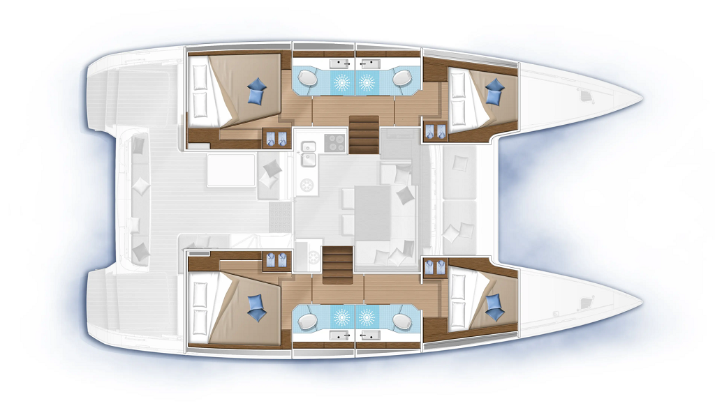 Lagoon 40 (4+2Cab/4wc) Sketch
