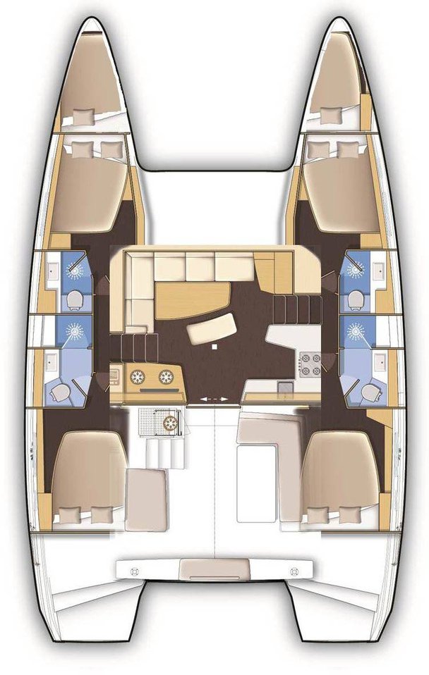 Lagoon 42 (4+2cab/4wc) Sketch