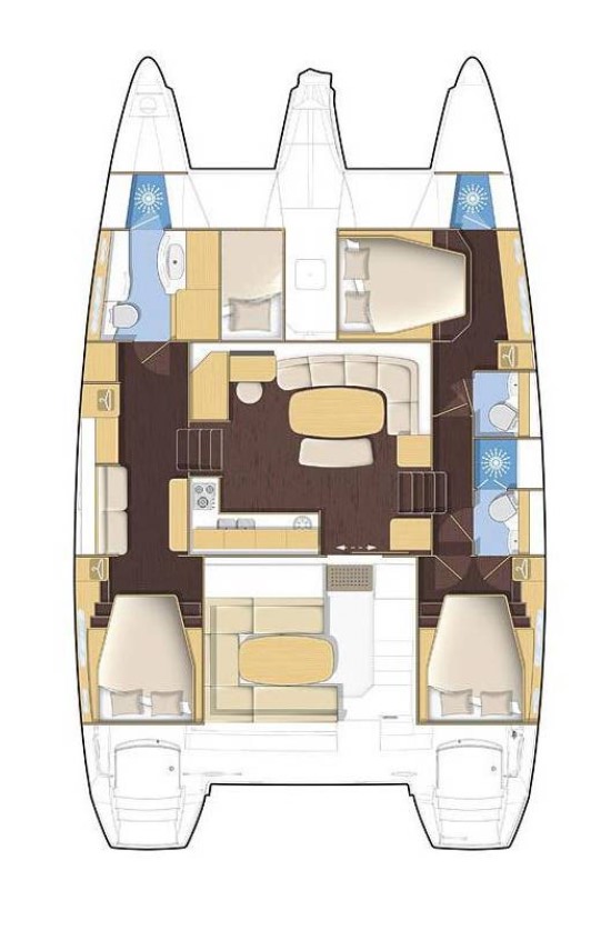 Lagoon 421 (3cab/3wc) Sketch