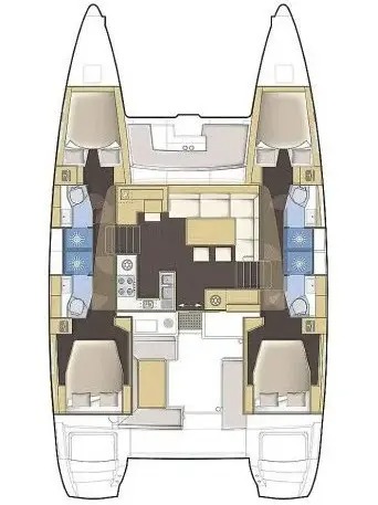Lagoon 450 (4+2cab/4wc) Sketch