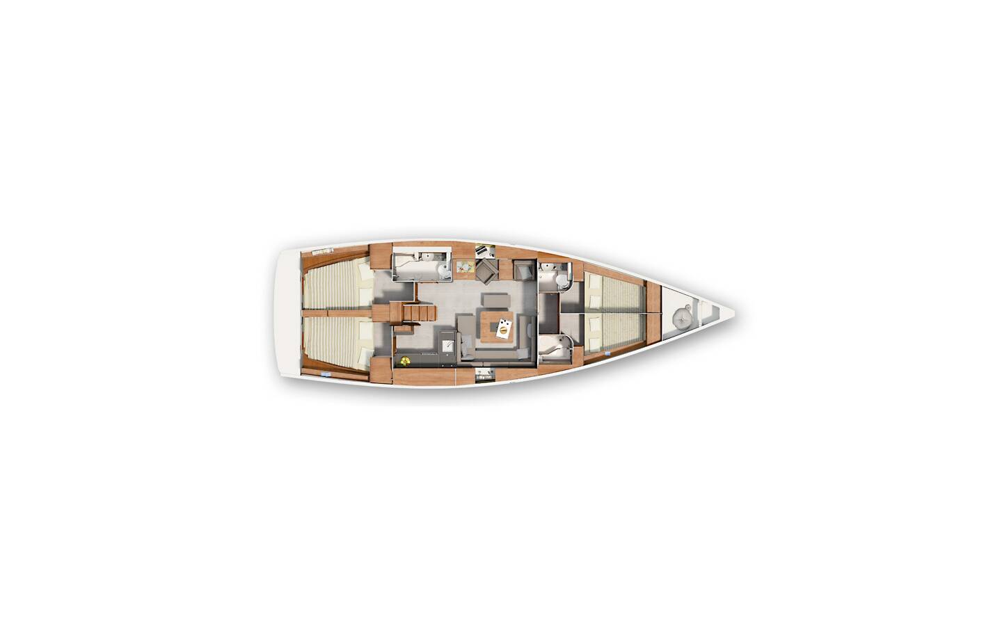 Hanse 455 (4cab/2wc) Sketch