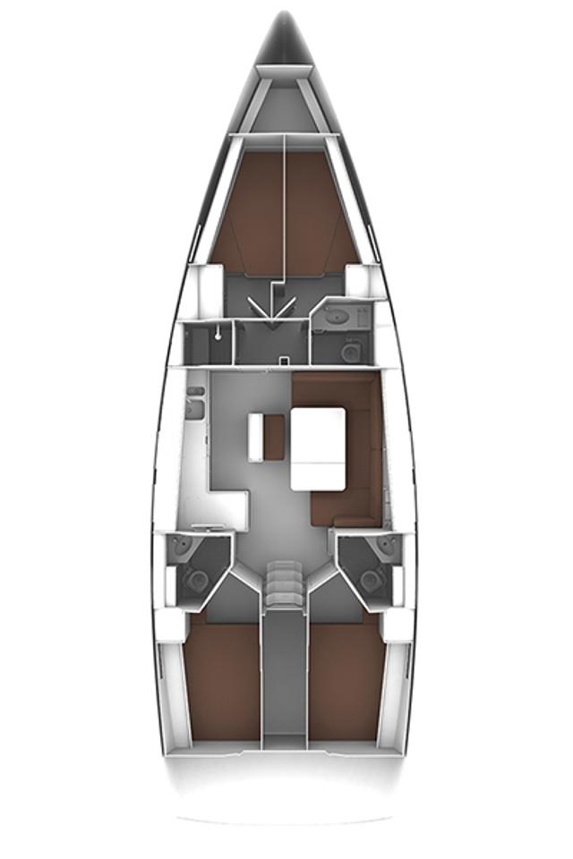 Bavaria Cruiser 46 (4 cab/3WC) Sketch