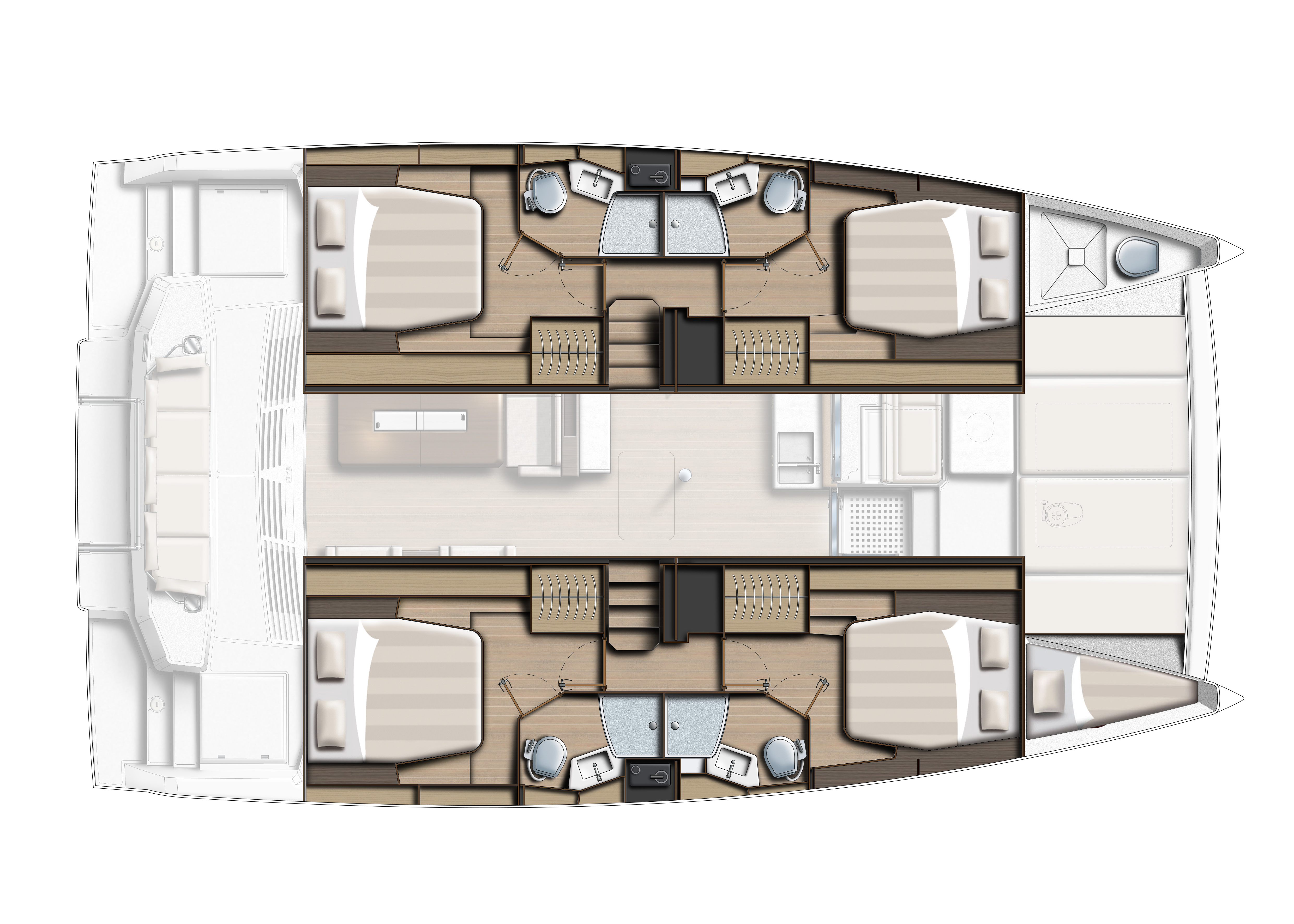 Bali 4.4 – Grundriss 4 Kabinen