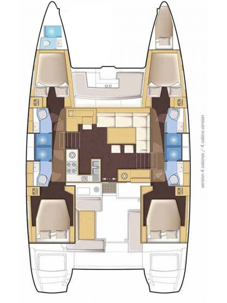 Lagoon 46 (4+1cab) Sketch