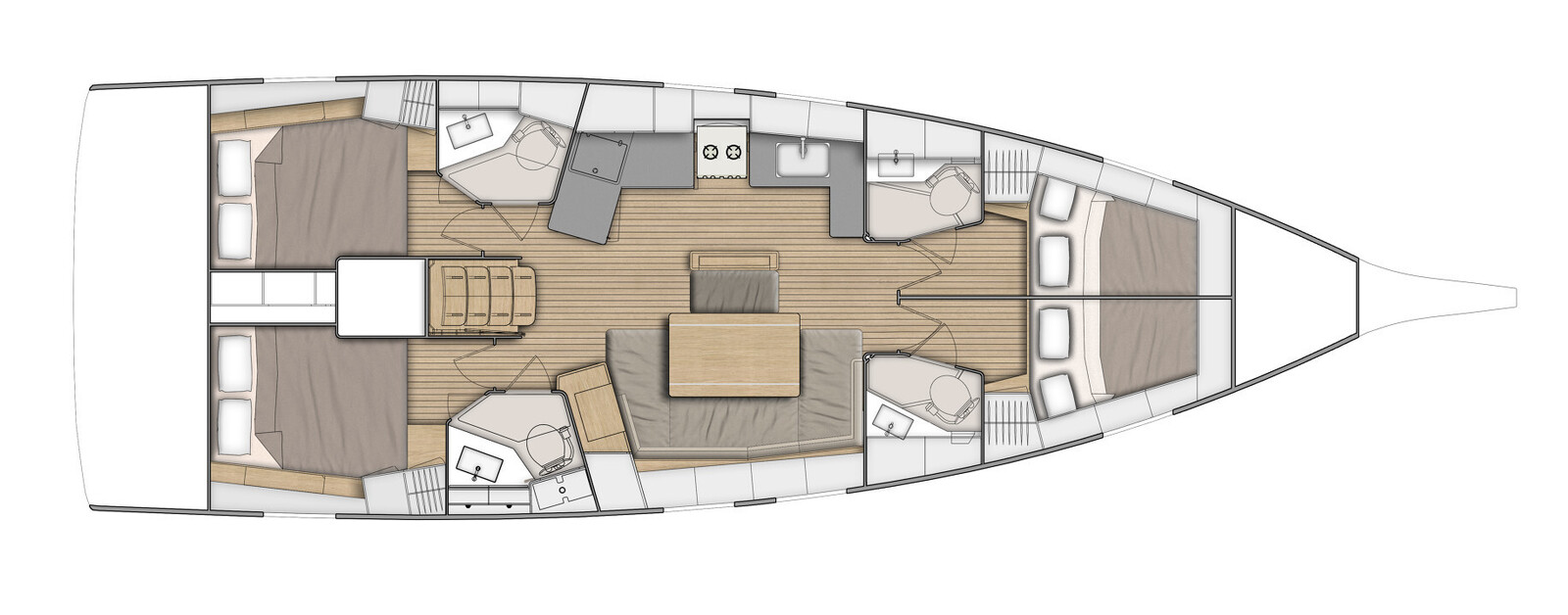 Oceanis 46.1 (4cab/4wc) Sketch