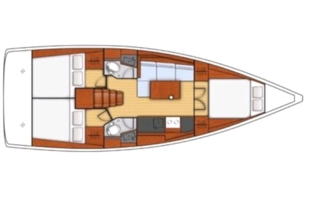 Oceanis 38.1 (3cab2wc) Sketch