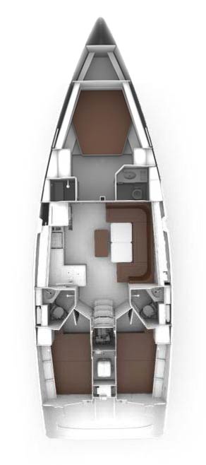 Bavaria Cruiser 46 Style (3Cab/3WC) Sketch
