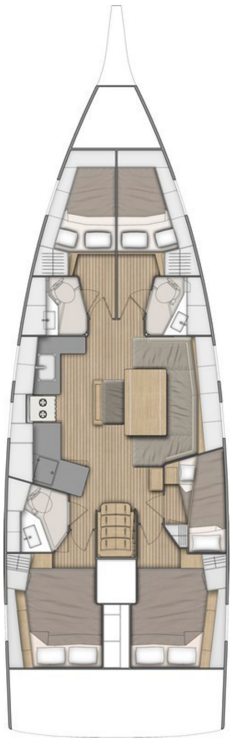 Oceanis 46.1 (5cab/3wc) Sketch