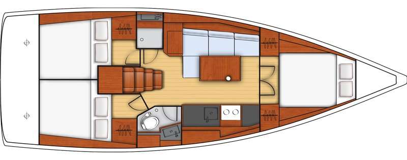 Oceanis 38.1 (3cab2wc) Sketch