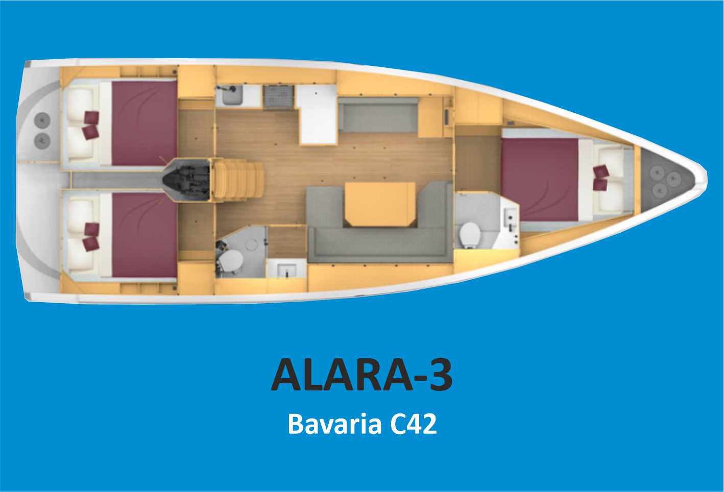 Bavaria C42 Sketch