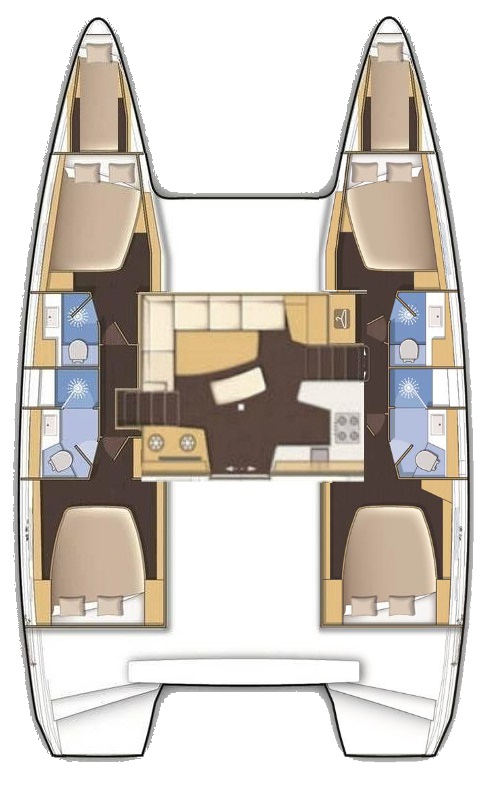 Lagoon 42 (4+2cab/4wc) Sketch