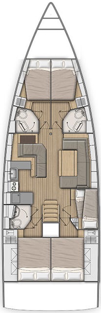 Oceanis 51.1 (5+1 cab, 3+1wc) Sketch