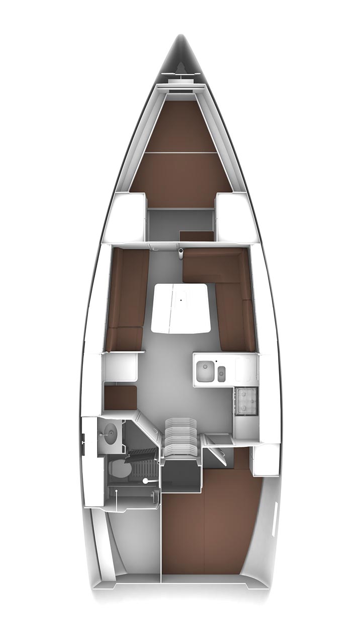 Bavaria Cruiser 37 (2 cab) Sketch