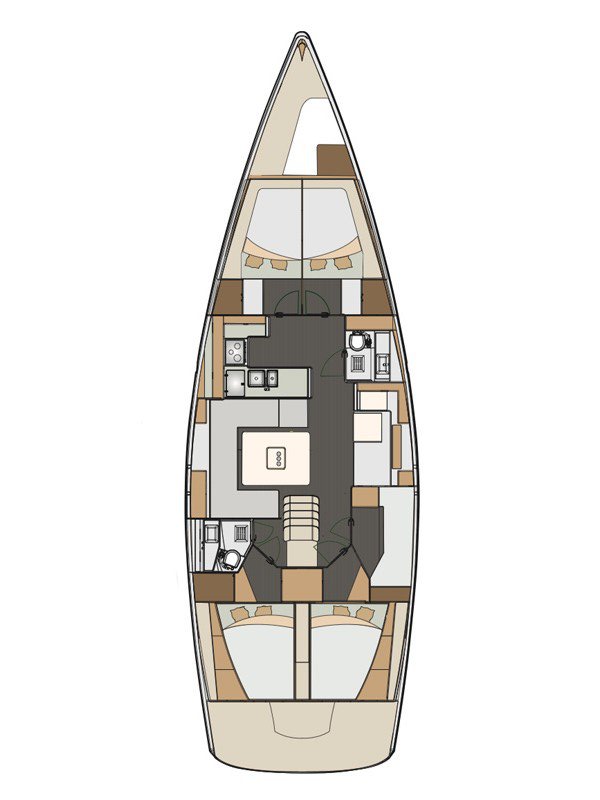 Elan 50 Impression (5+1cab/2WC) Sketch