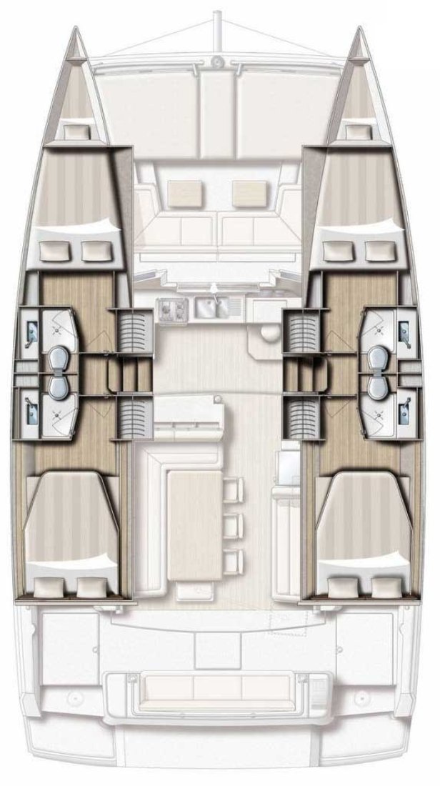 Bali 4.1 – Grundriss 4 Kabinen