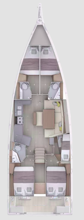 Oceanis 47 „Offline“ als Charteryacht
