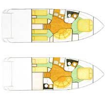 Fiart 40 Genius – Grundriss 3 Kabinen