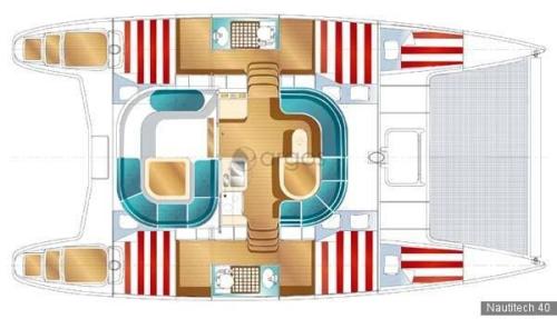 Nautitech 40 (4+2Cab/2WC) „Negroni“ als Charteryacht