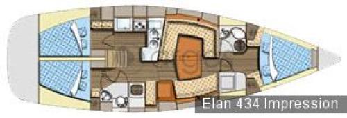 Elan 434 Impression (3 cab) „Alboran XXIV Cocomaluco (Las Galletas/Marina del S“ als Charteryacht